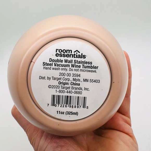 NWT Room Essentials “Extra”Double Wall Stainless Steel Vacuum Wine Tumbler 11 oz - Picture 2 of 5